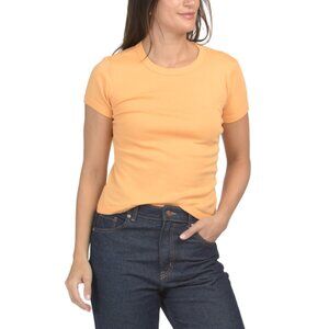 MUSE Marigold Short Sleeve Crew Neck Top